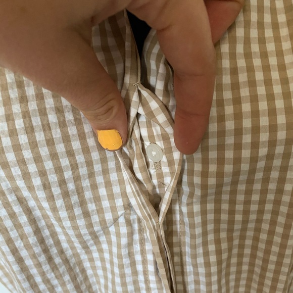 Calvin Klein Brown & White Plaid Midi Dress - Picture 8 of 16